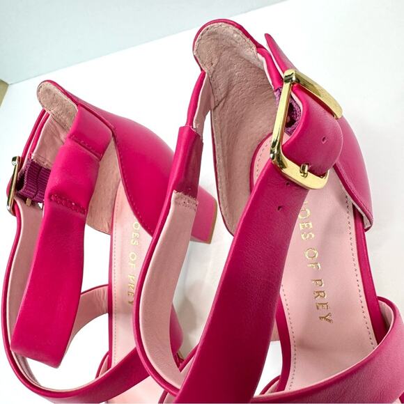 Shoes of Prey Pink Strappy Sandals Ankle Strap 2 inch Block Heels Size 7.5 New - Picture 8 of 16